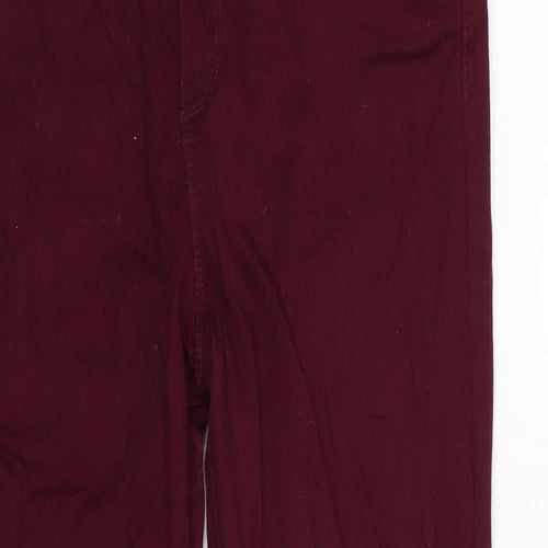 Denim & Co. Womens Purple  Denim Skinny Jeans Size 12 L27 in - Burgundy