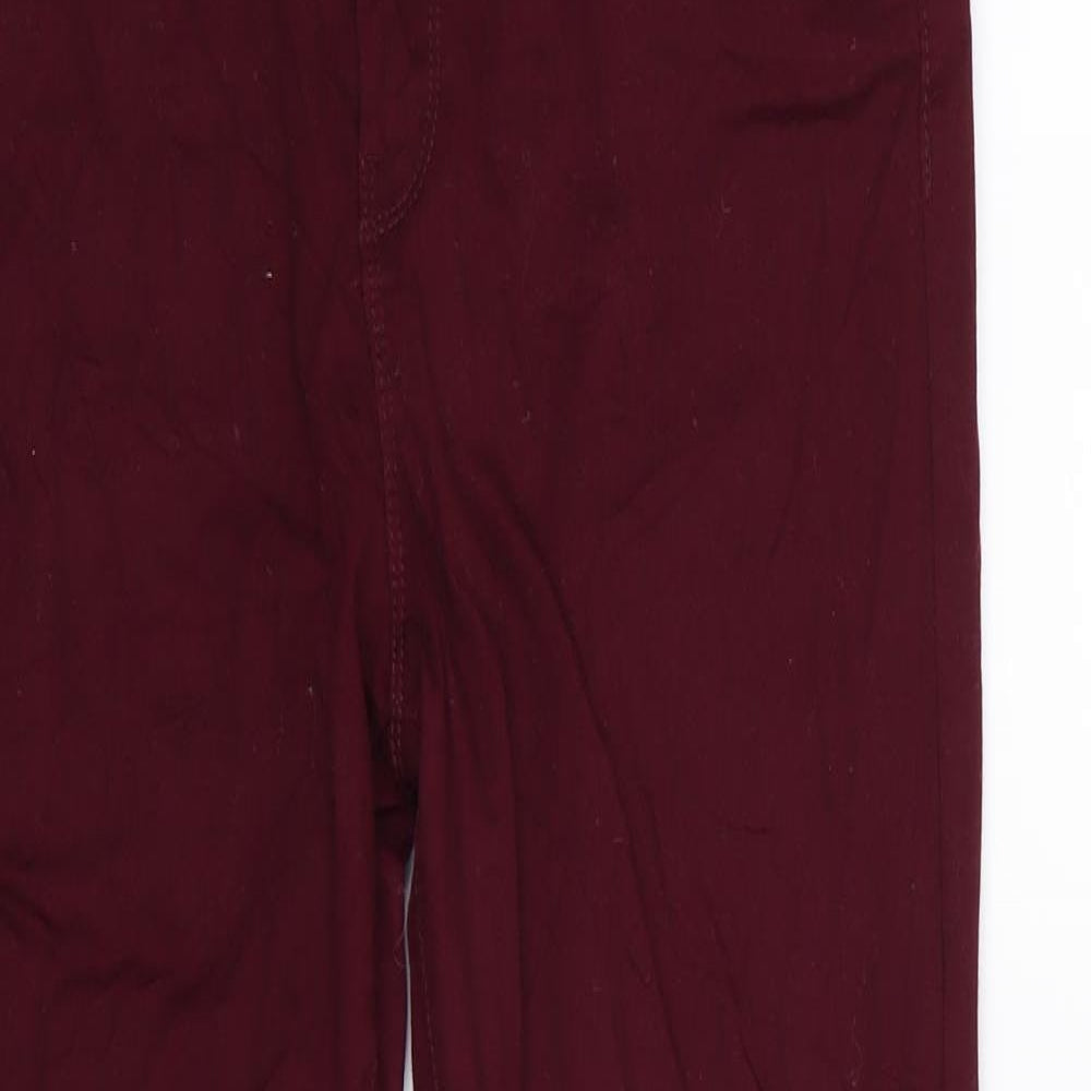 Denim & Co. Womens Purple  Denim Skinny Jeans Size 12 L27 in - Burgundy