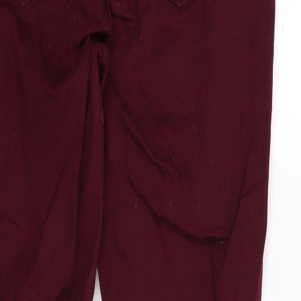 Denim & Co. Womens Purple  Denim Skinny Jeans Size 12 L27 in - Burgundy
