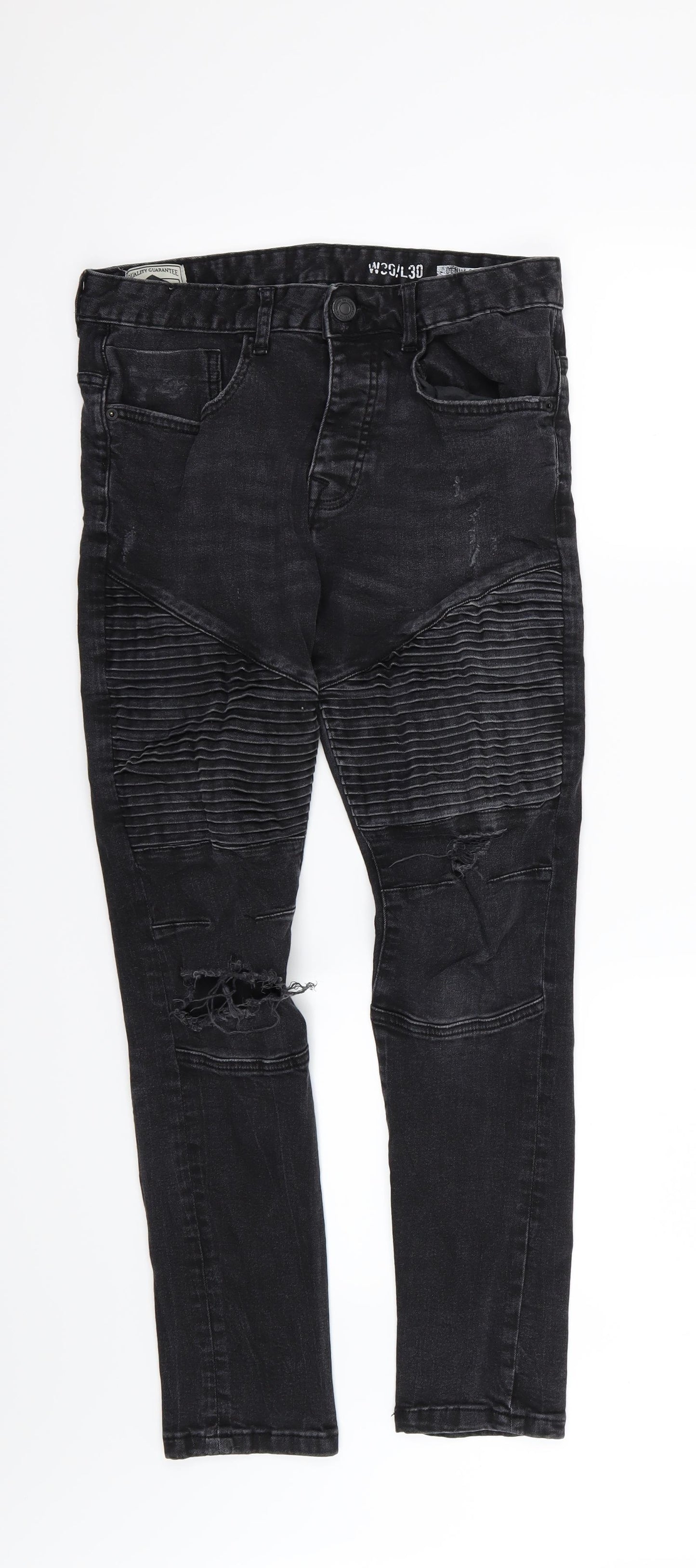 Denim & Co. Mens Black  Denim Skinny Jeans Size 30 L30 in