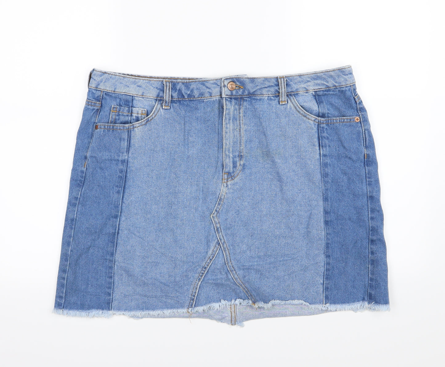 New Look Womens Blue  Denim A-Line Skirt Size 18