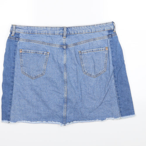 New Look Womens Blue  Denim A-Line Skirt Size 18