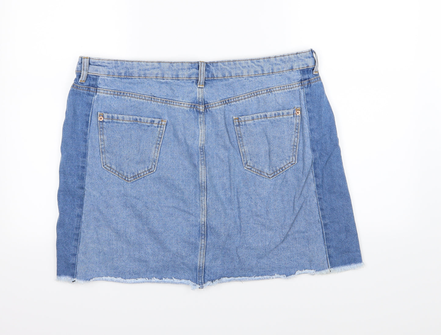 New Look Womens Blue  Denim A-Line Skirt Size 18