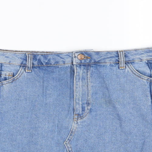 New Look Womens Blue  Denim A-Line Skirt Size 18