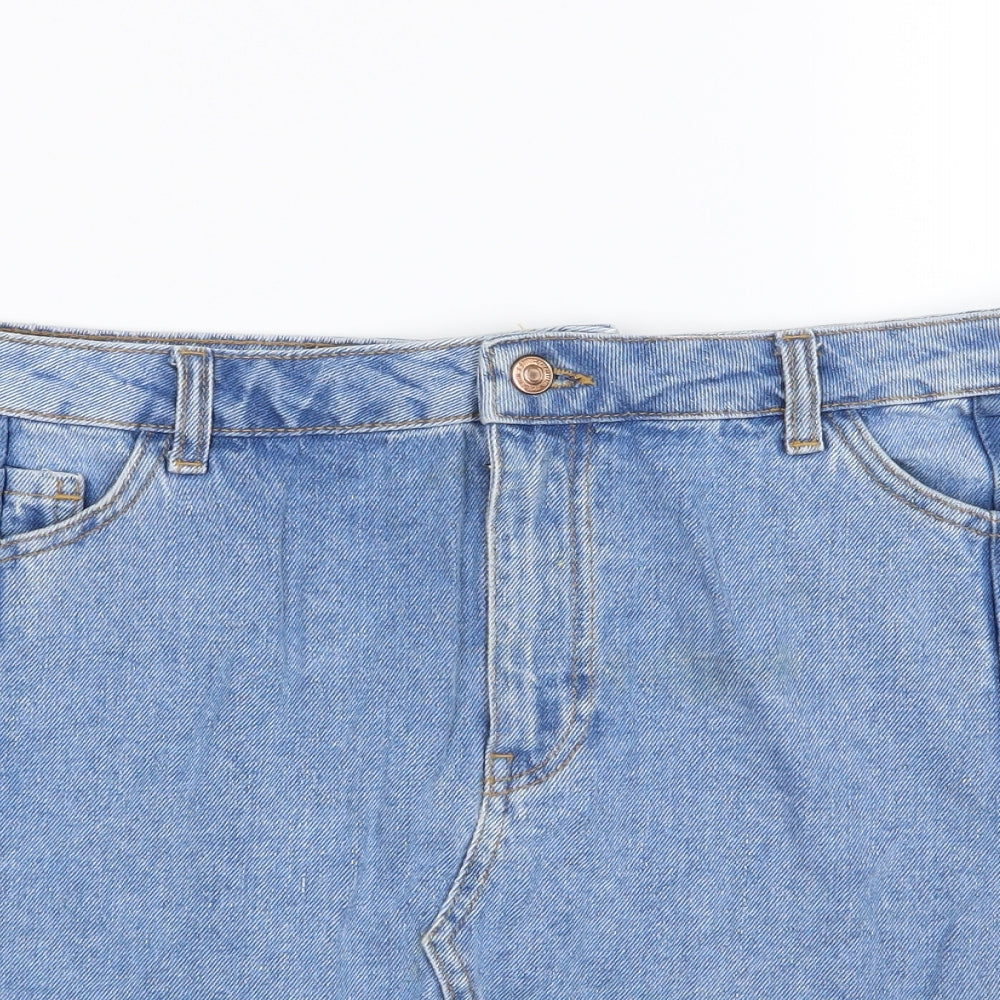 New Look Womens Blue  Denim A-Line Skirt Size 18
