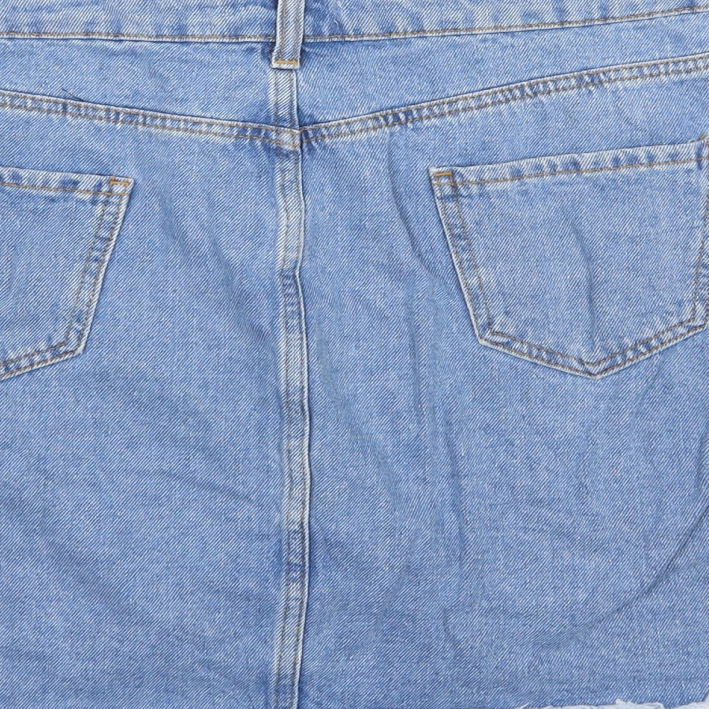 New Look Womens Blue  Denim A-Line Skirt Size 18