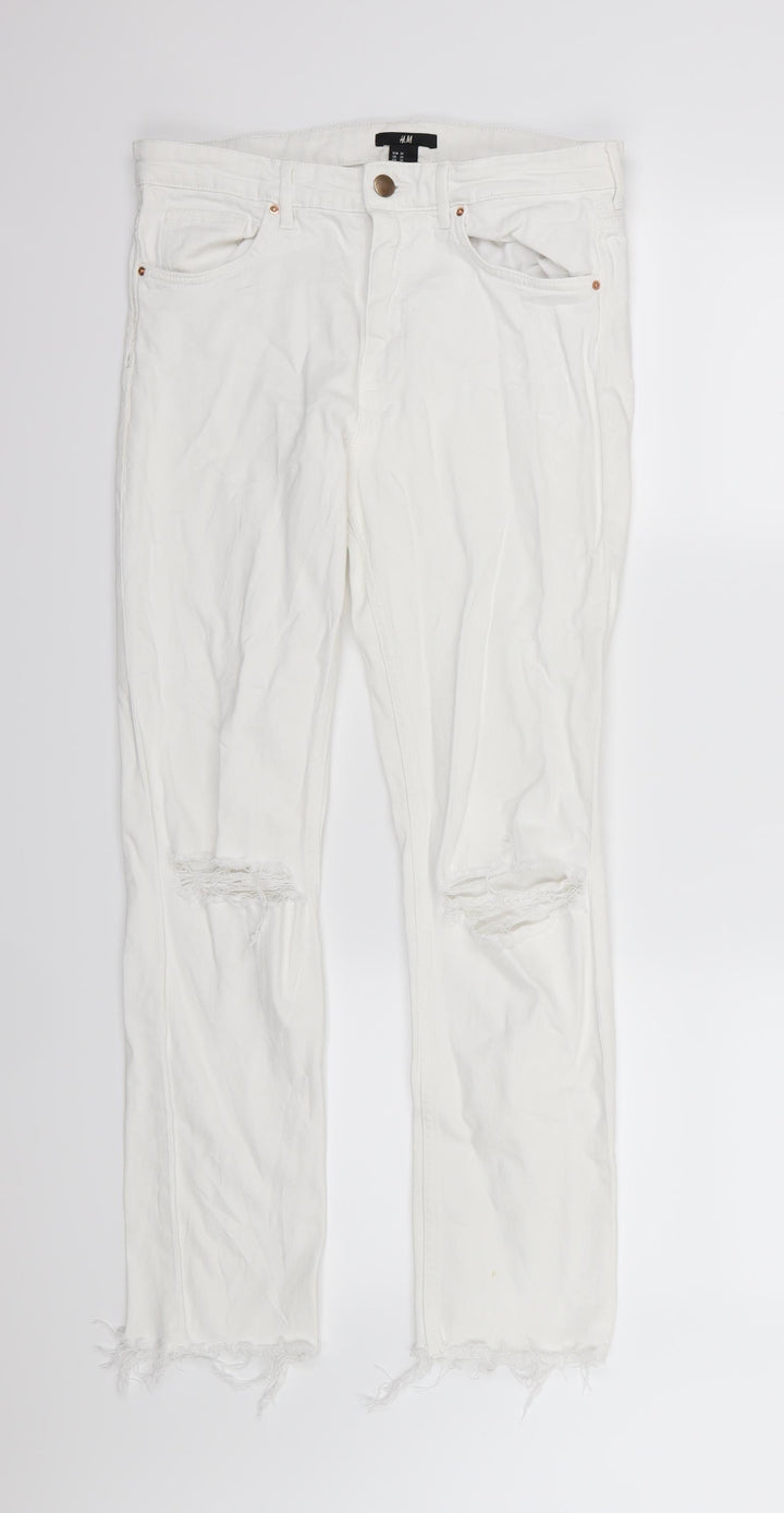 H&M Mens White  Denim Skinny Jeans Size 29 L28 in