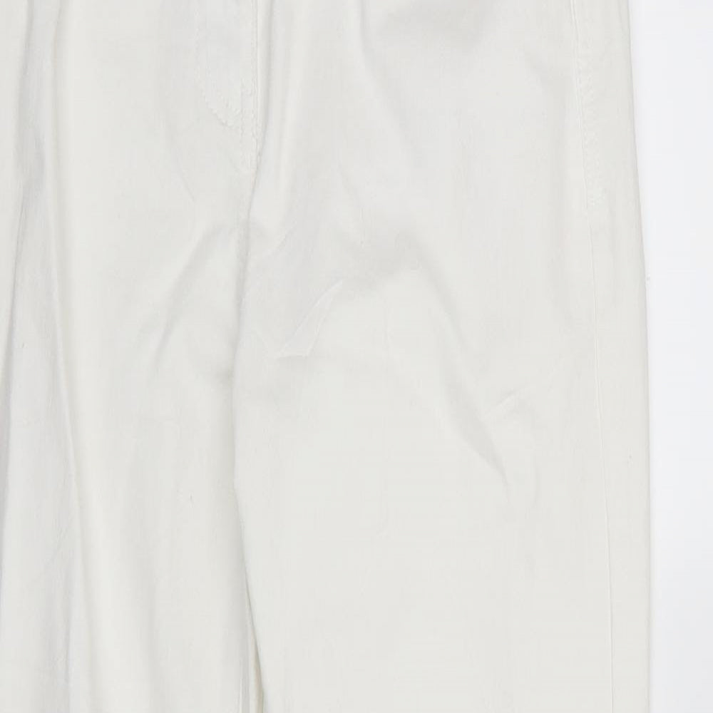 TU Womens White  Denim Straight Jeans Size 14 L28 in
