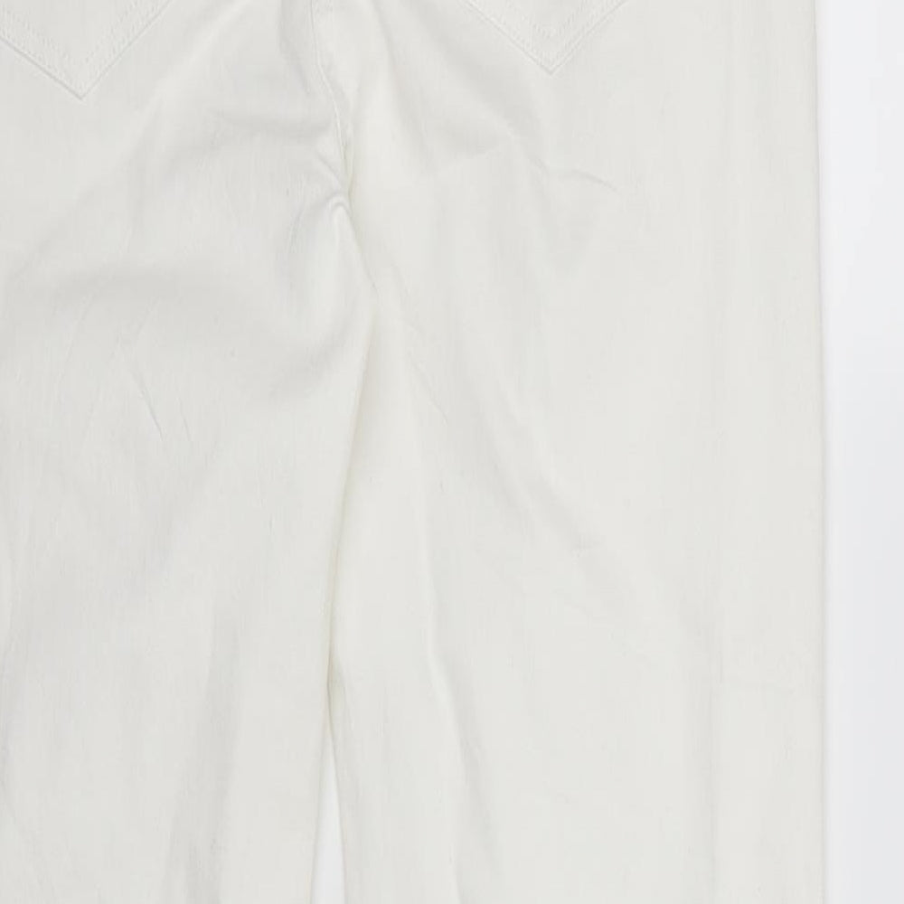 TU Womens White  Denim Straight Jeans Size 14 L28 in