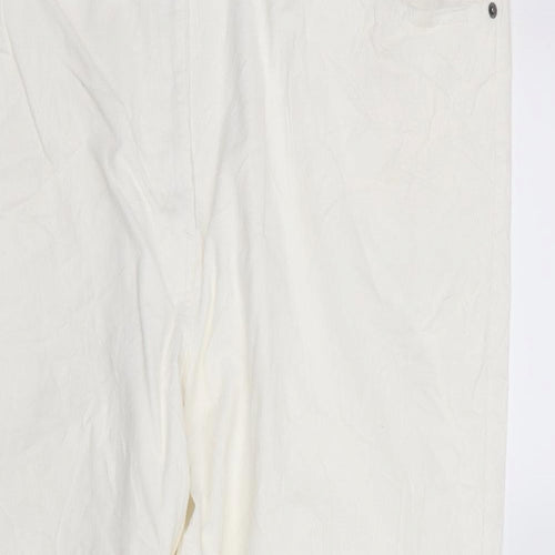 Marks and Spencer Womens White  Corduroy Straight Jeans Size 24 L30 in