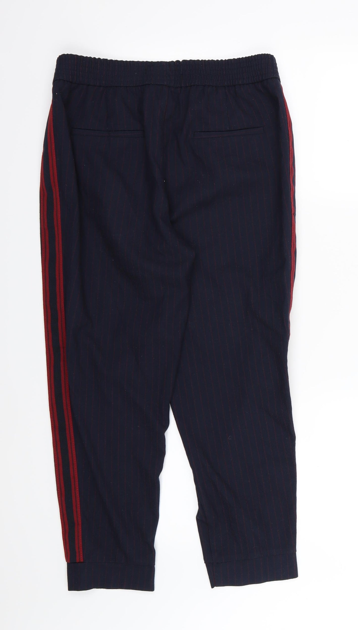 Zara Womens Blue Striped  Trousers  Size M L25 in
