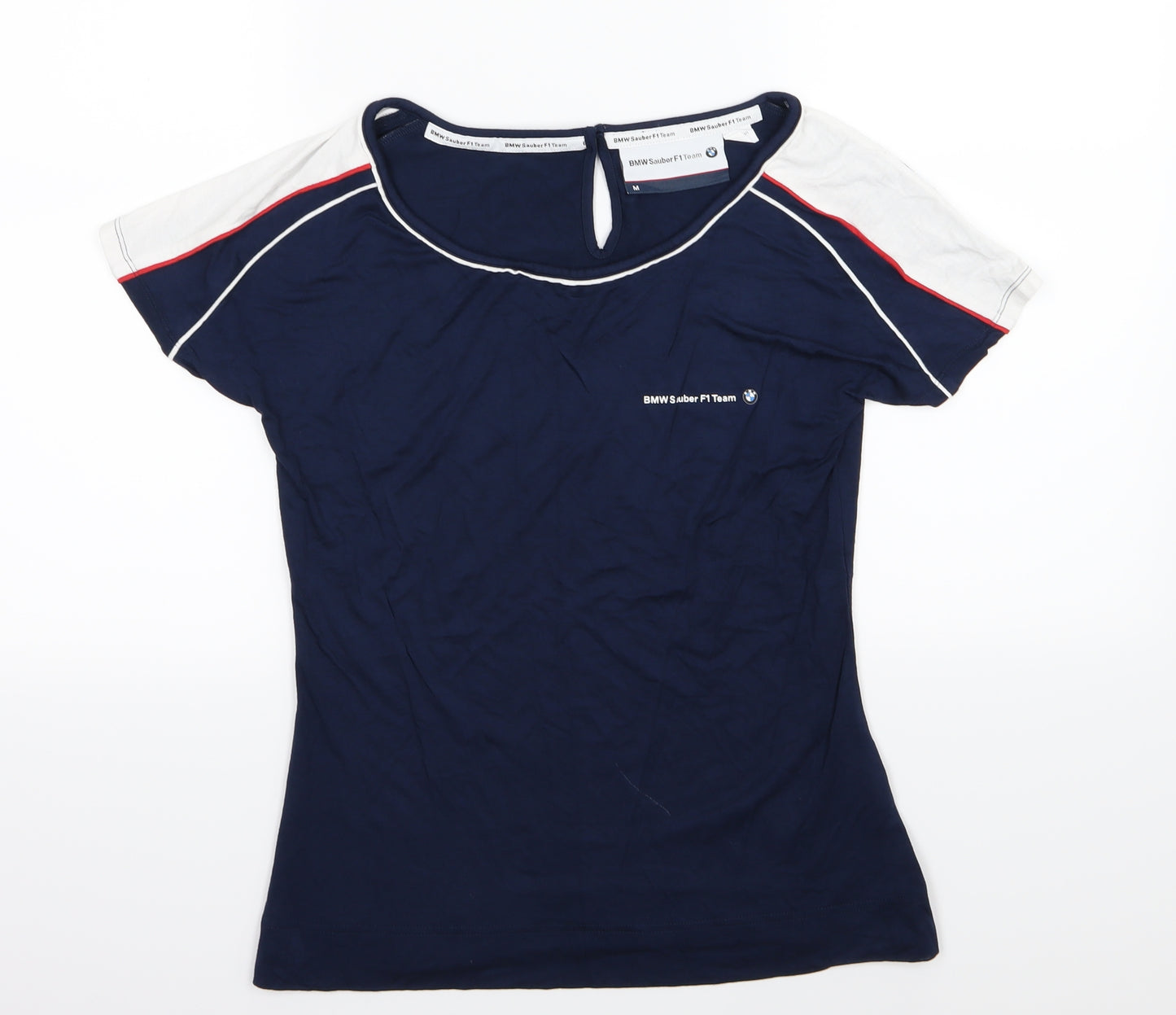BMW Womens Blue  Rayon Basic T-Shirt Size M  - Sauber F1 Team