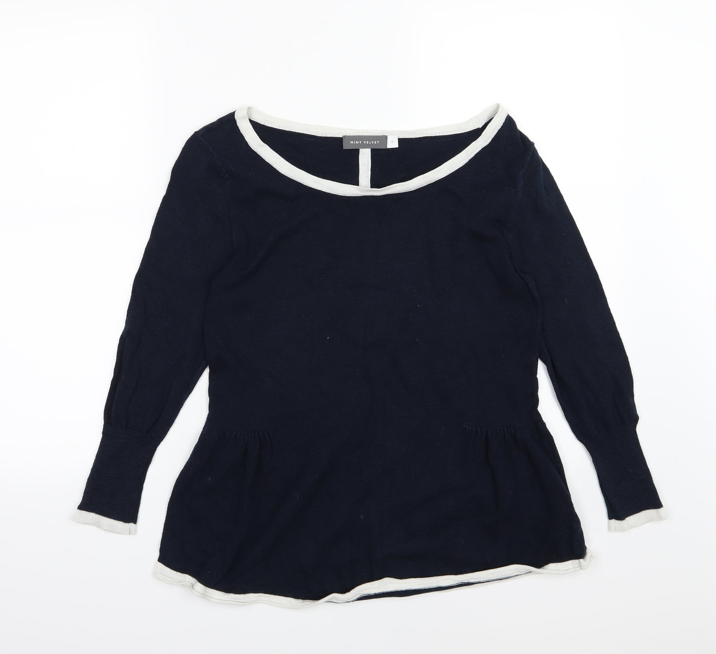 Mint Velvet Womens Blue  Knit Pullover Jumper Size 10