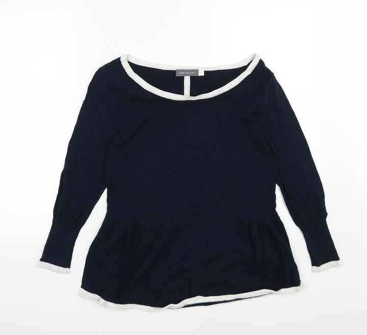 Mint Velvet Womens Blue  Knit Pullover Jumper Size 10
