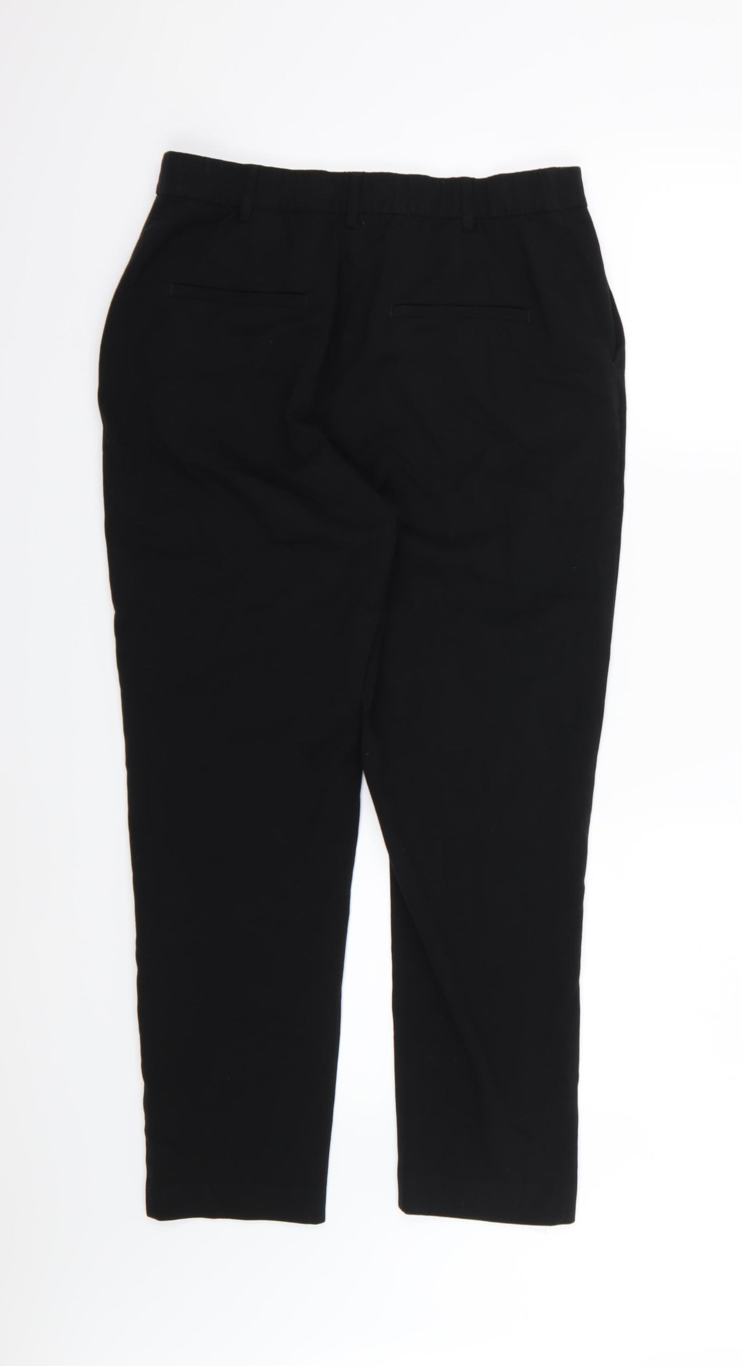 Marks and Spencer Womens Black  Rayon Trousers  Size 14 L25 in