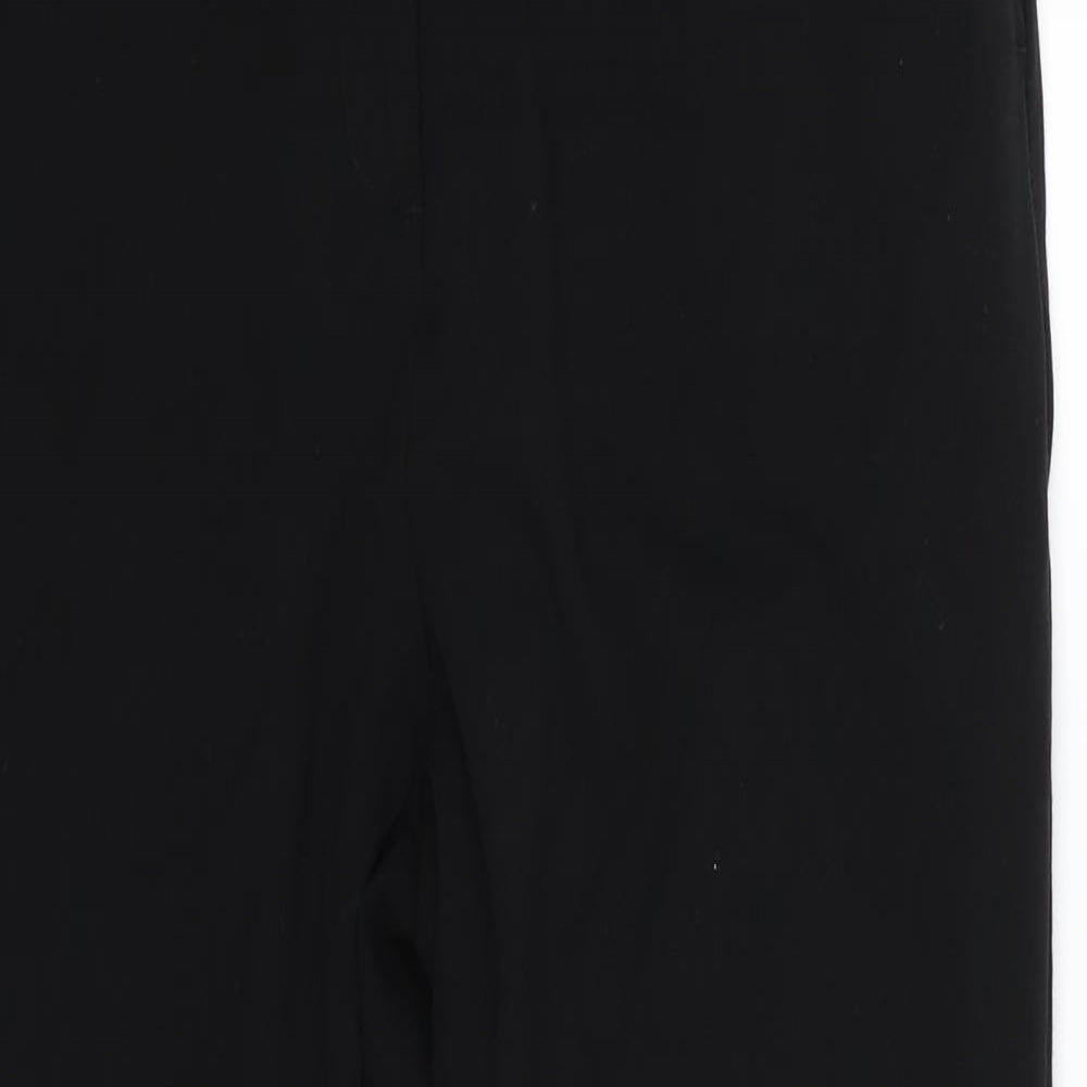 Marks and Spencer Womens Black  Rayon Trousers  Size 14 L25 in