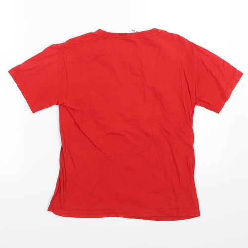 Fruit of the Loom Boys Red  Jersey Basic T-Shirt Size 9-10 Years  - Mallorca