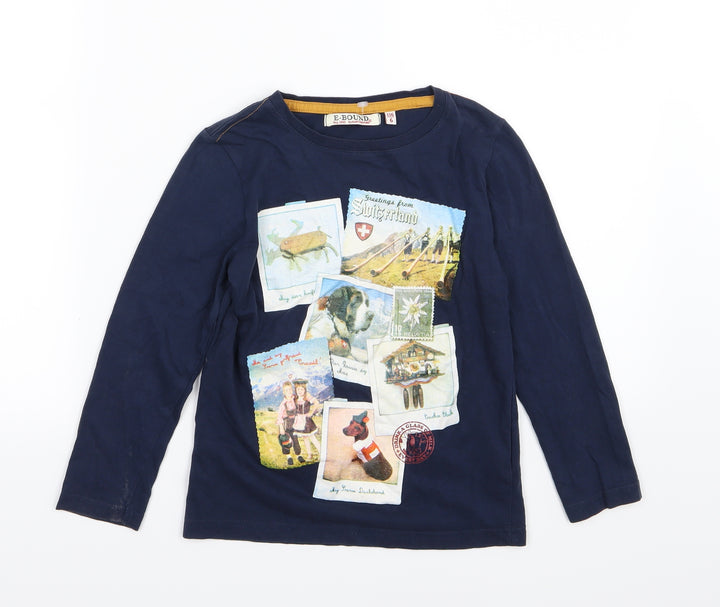 E-bound Boys Blue Jersey Basic T-Shirt Size 6 Years - Switzerland