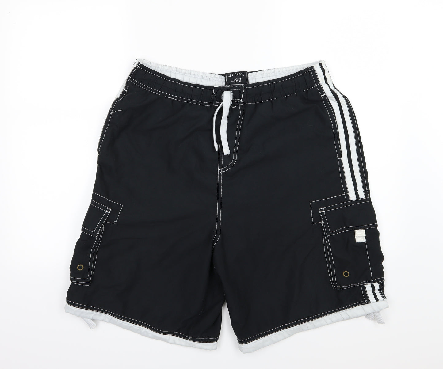 Jet Black Mens Black   Sweat Shorts Size XL - Swimming