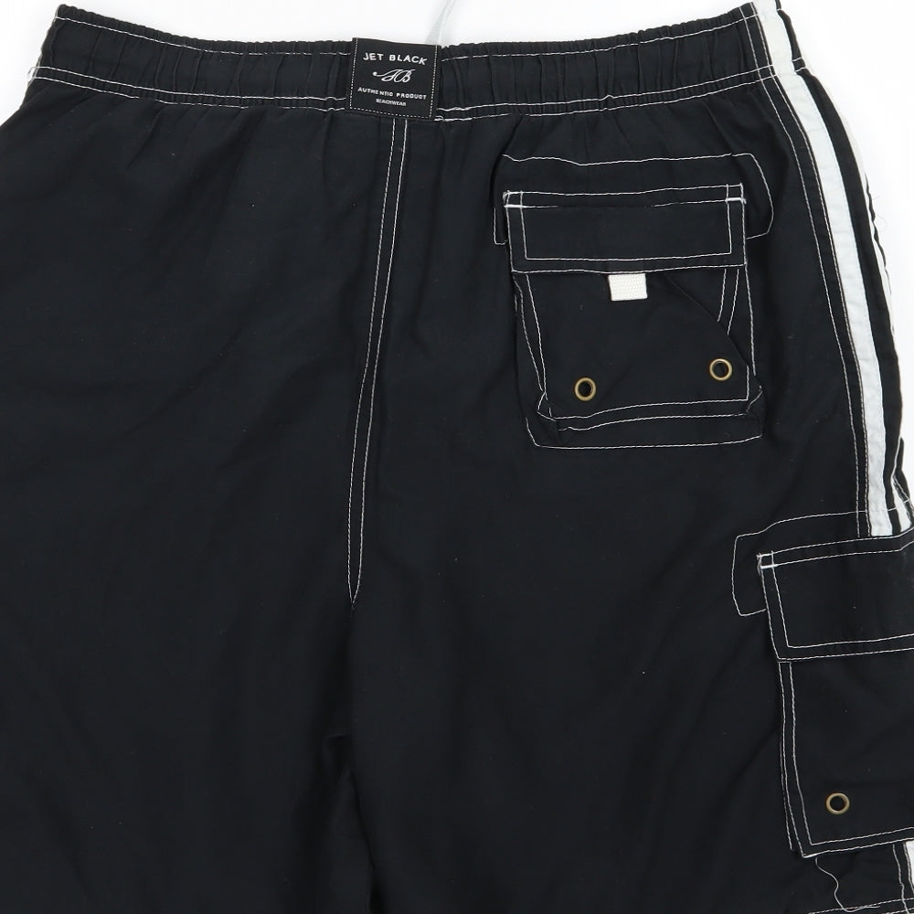 Jet Black Mens Black   Sweat Shorts Size XL - Swimming