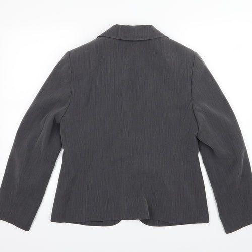 NEXT Womens Grey  Rayon Jacket Suit Jacket Size 14
