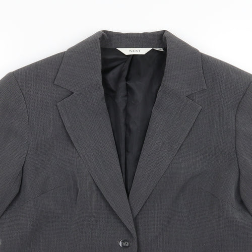 NEXT Womens Grey  Rayon Jacket Suit Jacket Size 14