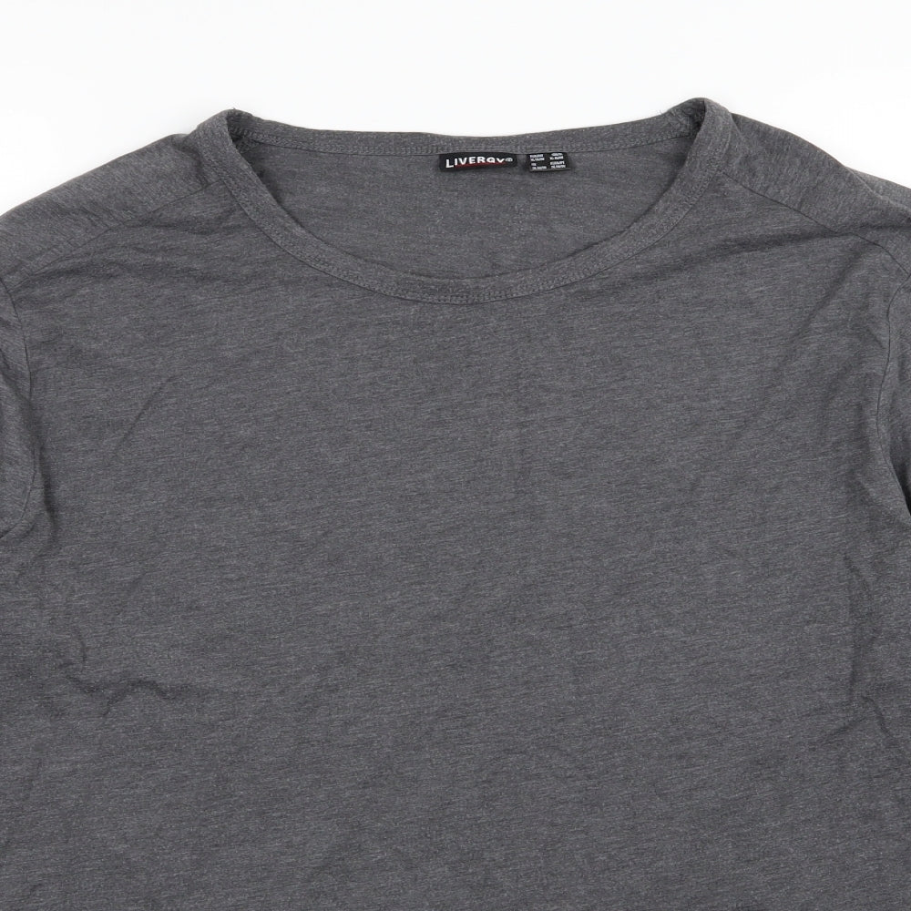 Livergy Mens Grey  Jersey  T-Shirt Size XL