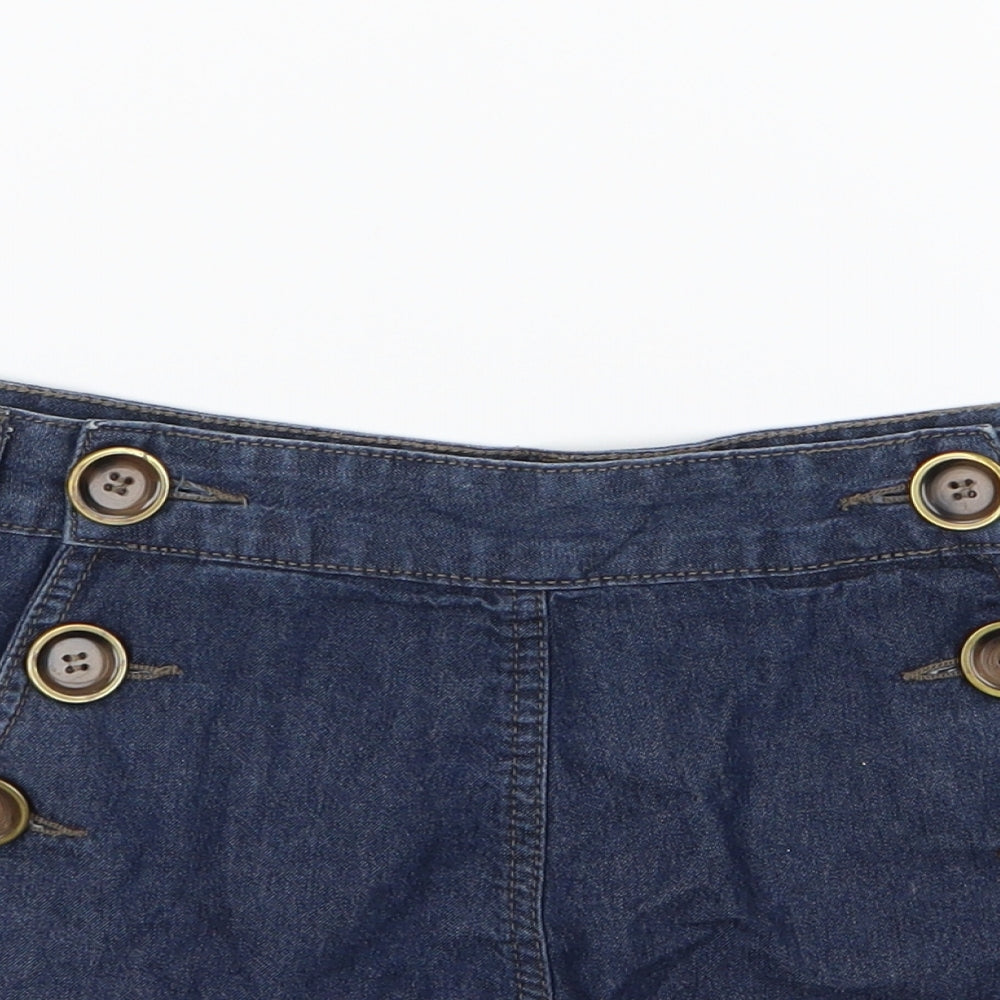 Denim & Co. Womens Blue  Denim Sailor Shorts Size 10