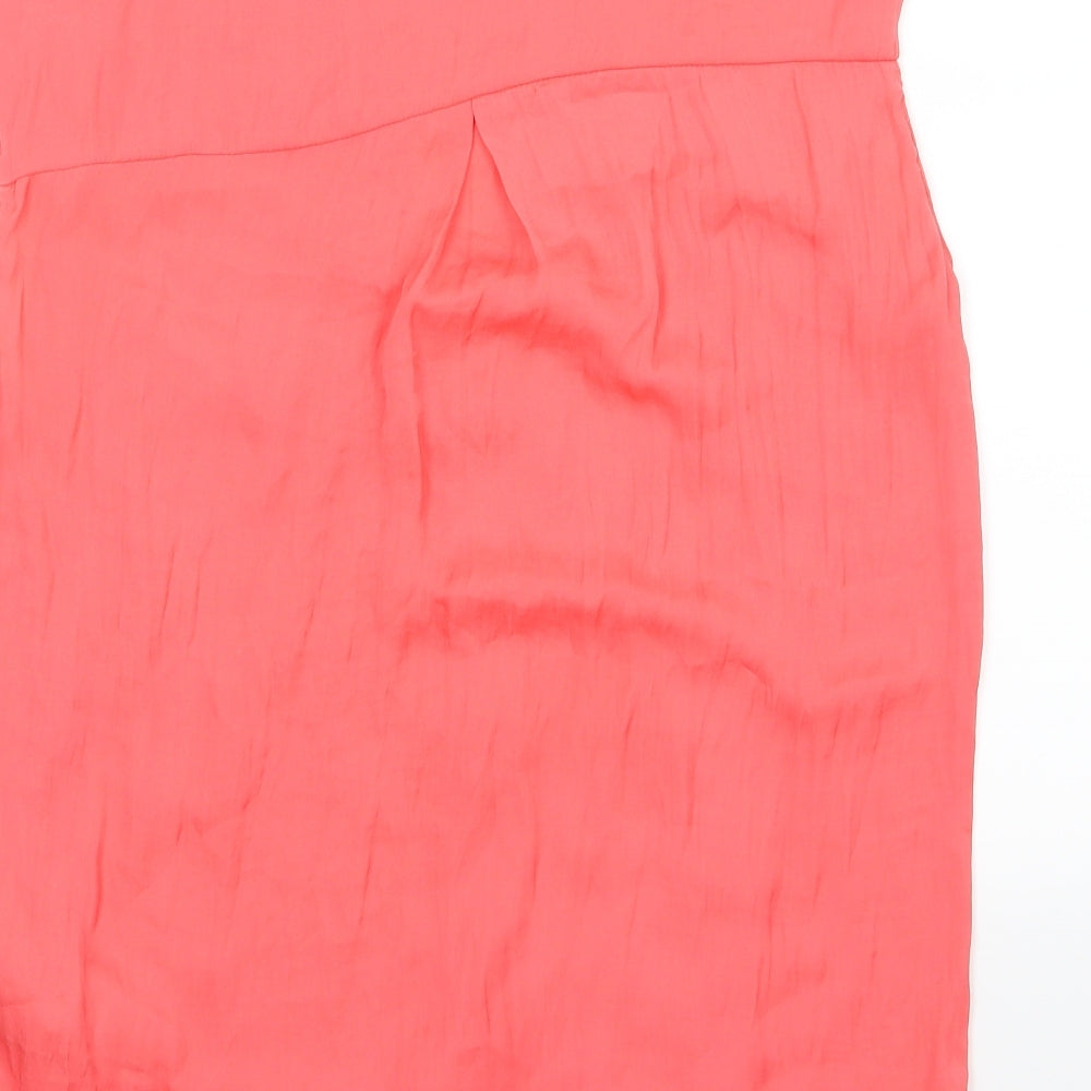 Zara Womens Pink  Chiffon Basic Blouse Size S