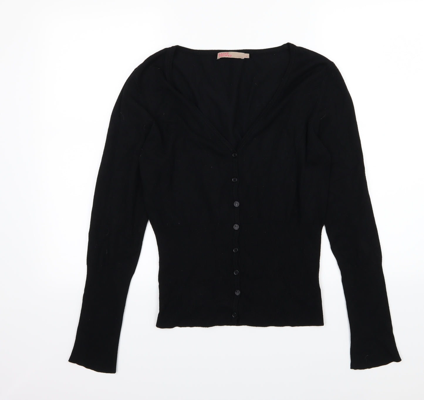 Saint Tropez Clothing Womens Black  Knit Cardigan Jumper Size L