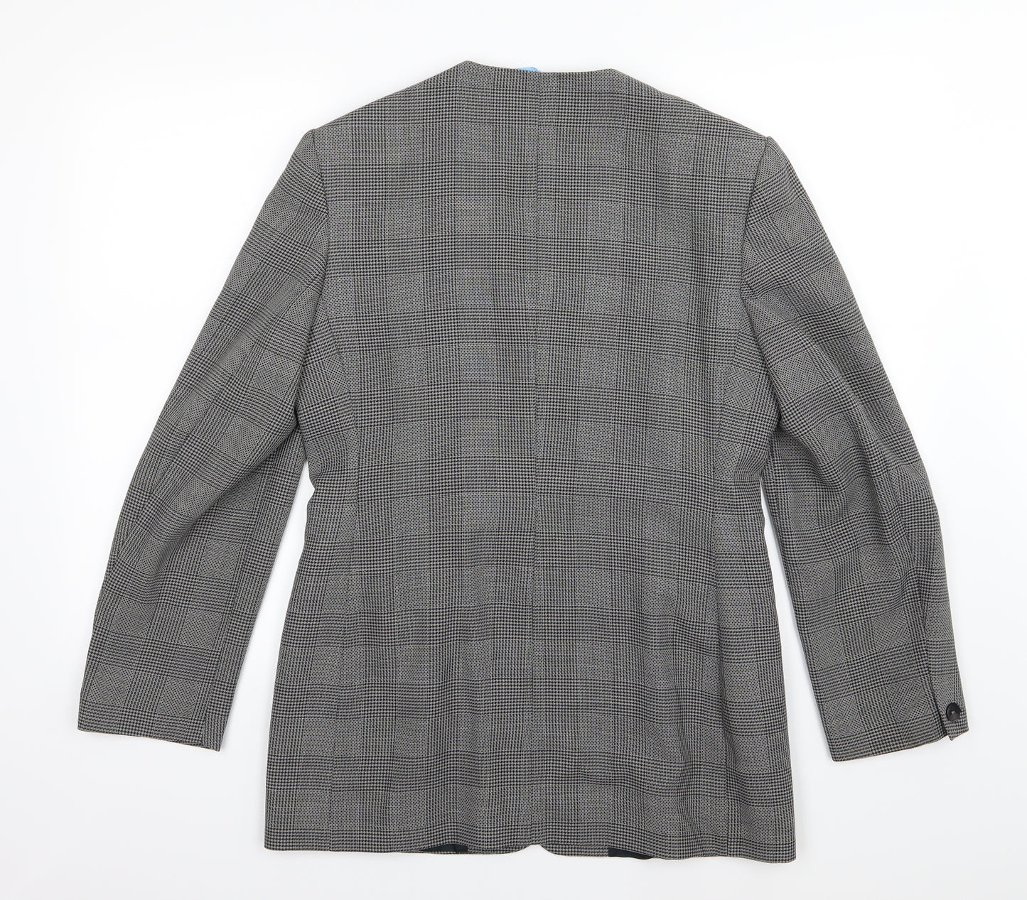 Debenham & Freebody Womens Grey Houndstooth  Jacket Suit Jacket Size 12
