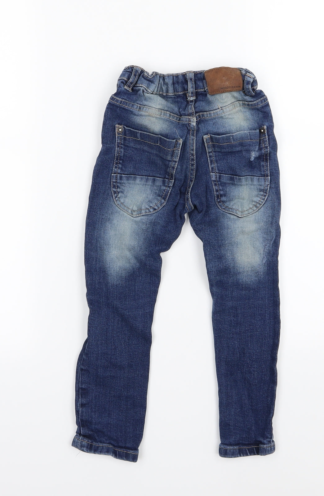 Minoti Boys Blue  Denim Tapered Jeans Size 3-4 Years - Distressed