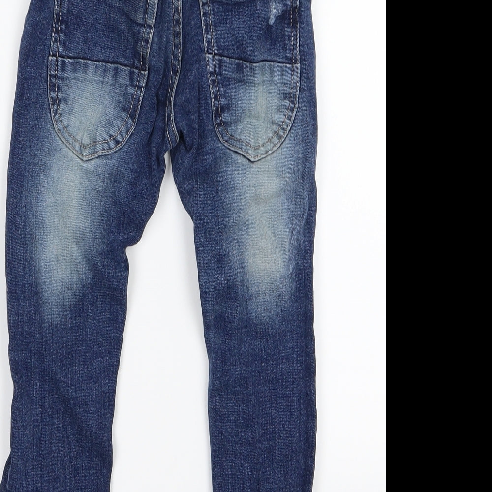 Minoti Boys Blue  Denim Tapered Jeans Size 3-4 Years - Distressed