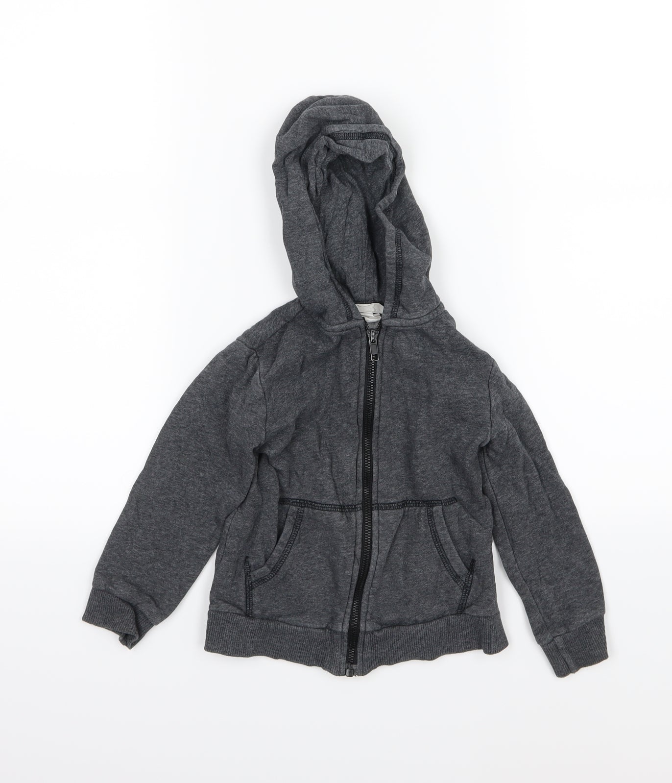 H&M Boys Grey  Jersey Full Zip Hoodie Size 2-3 Years