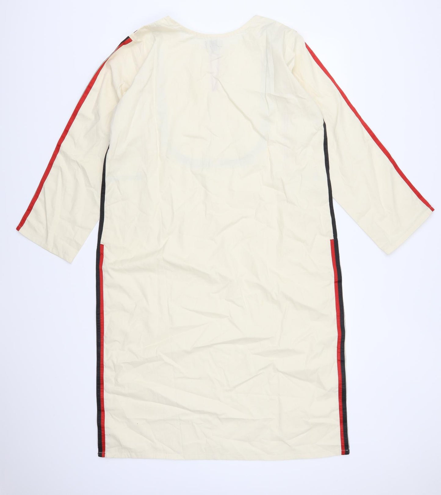 Sanobar Afzar Womens Beige   T-Shirt Dress  Size M  - Abstract
