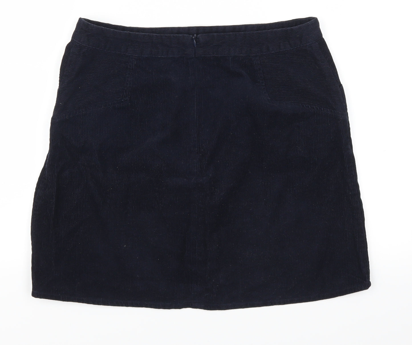 Oasis Womens Blue  Corduroy A-Line Skirt Size 10