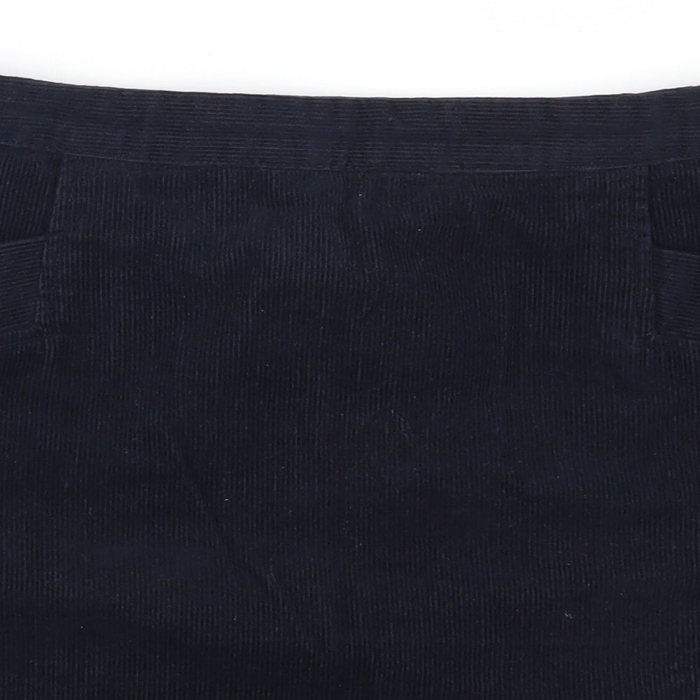 Oasis Womens Blue  Corduroy A-Line Skirt Size 10