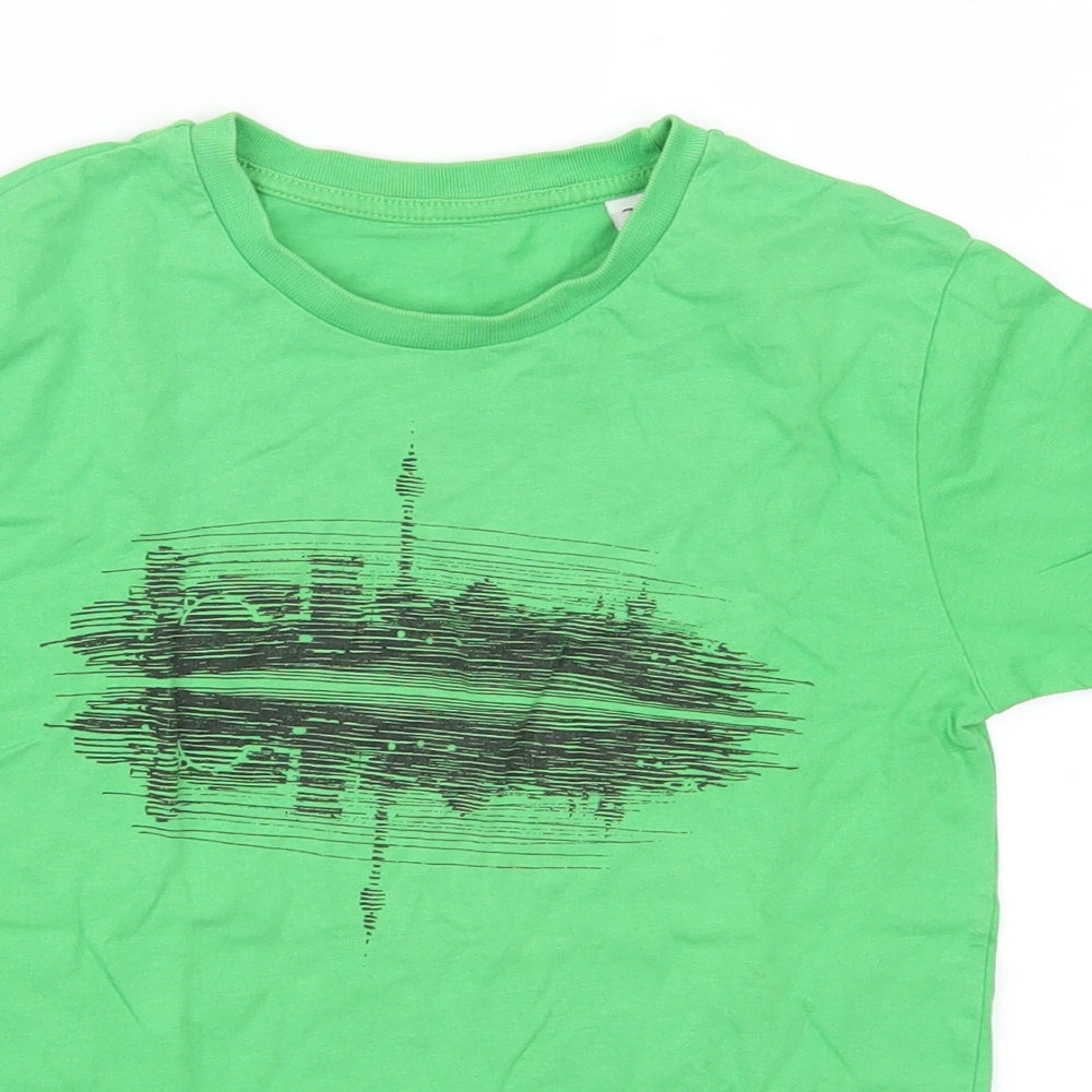 Stanley Stella Boys Green   Basic T-Shirt Size 7-8 Years  - City Line