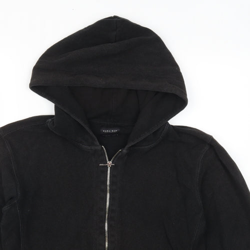 Zara Man Mens Black   Full Zip Hoodie Size XL