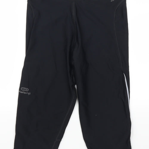 DECATHLON Womens Black   Cropped Leggings Size 24 in L14 in