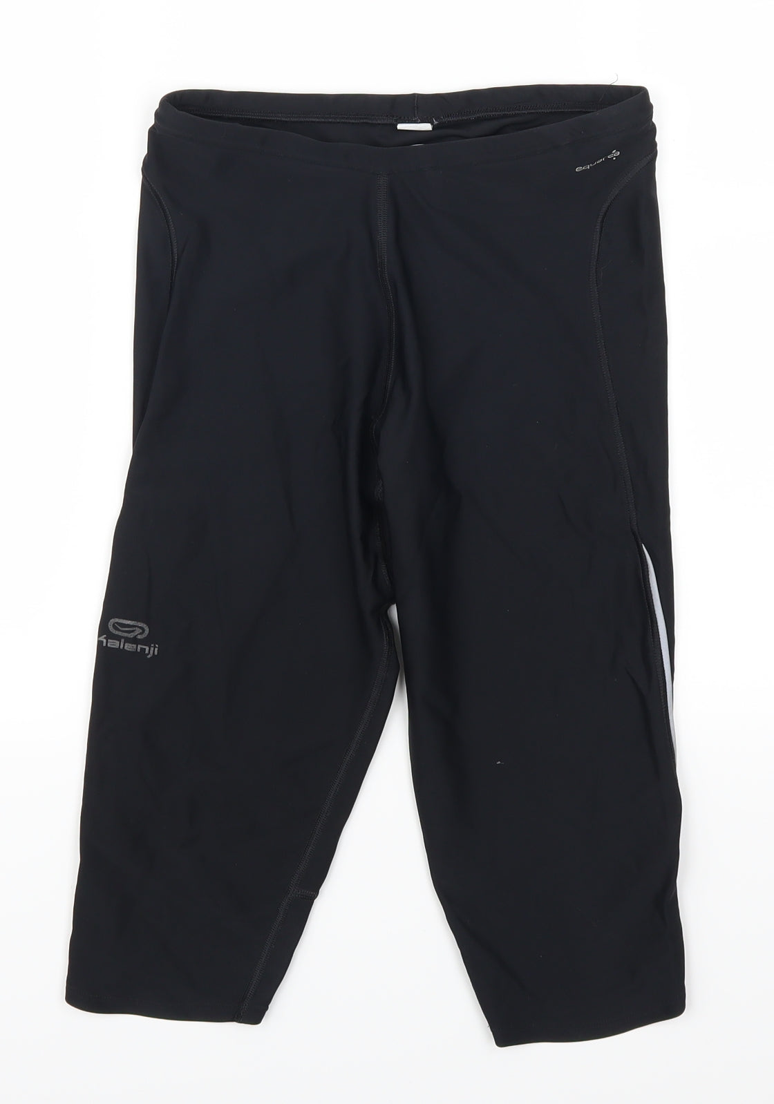 DECATHLON Womens Black   Cropped Leggings Size 24 in L14 in