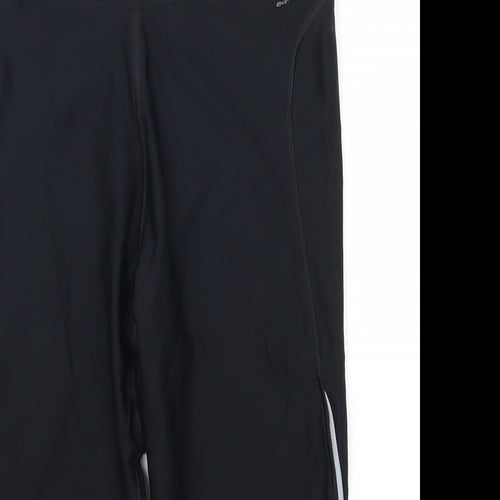 DECATHLON Womens Black   Cropped Leggings Size 24 in L14 in
