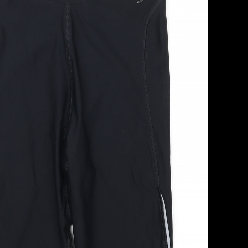 DECATHLON Womens Black   Cropped Leggings Size 24 in L14 in