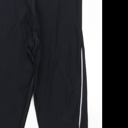 DECATHLON Womens Black   Cropped Leggings Size 24 in L14 in