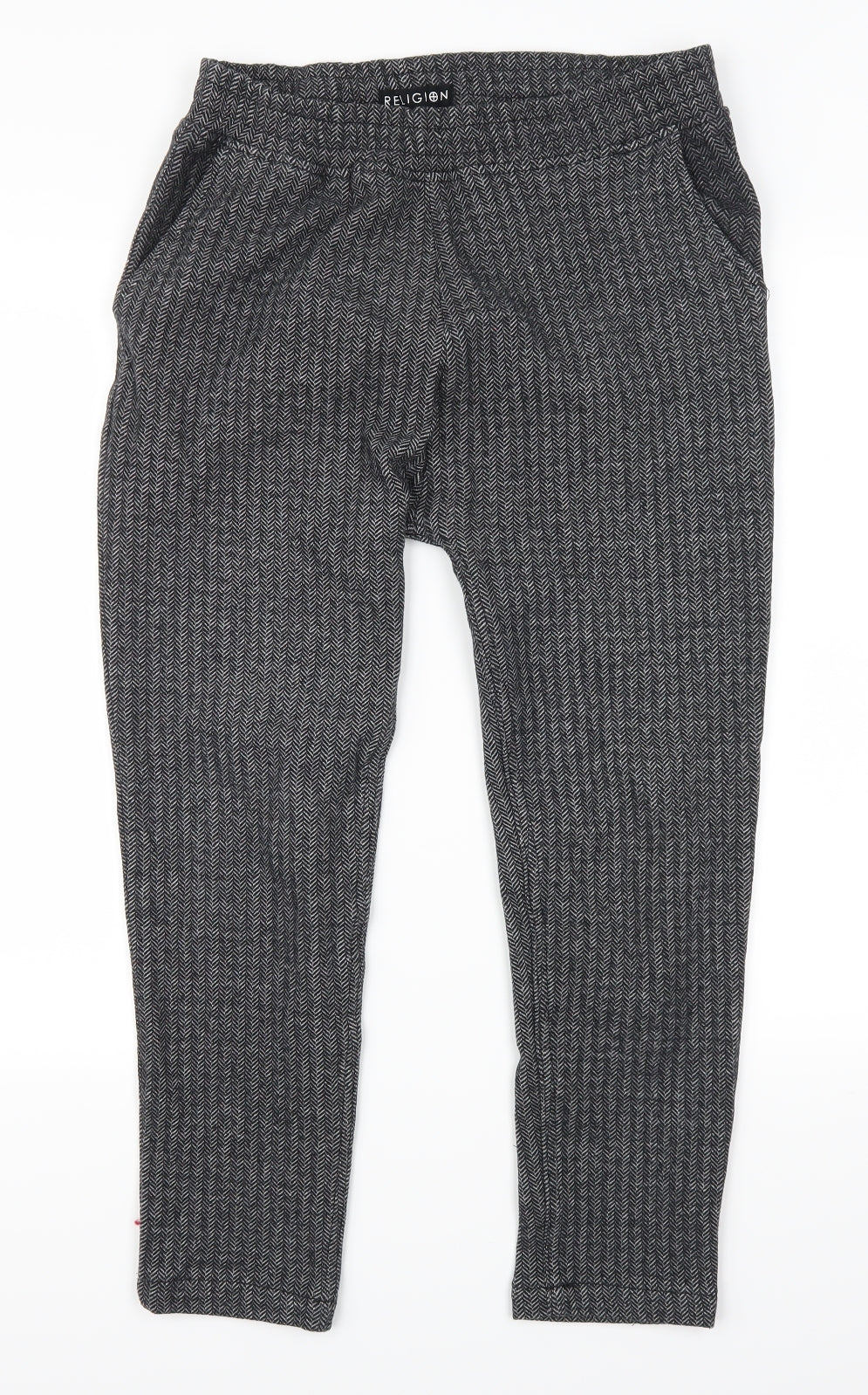 Religion Womens Grey Herringbone  Trousers  Size 30 in L24 in