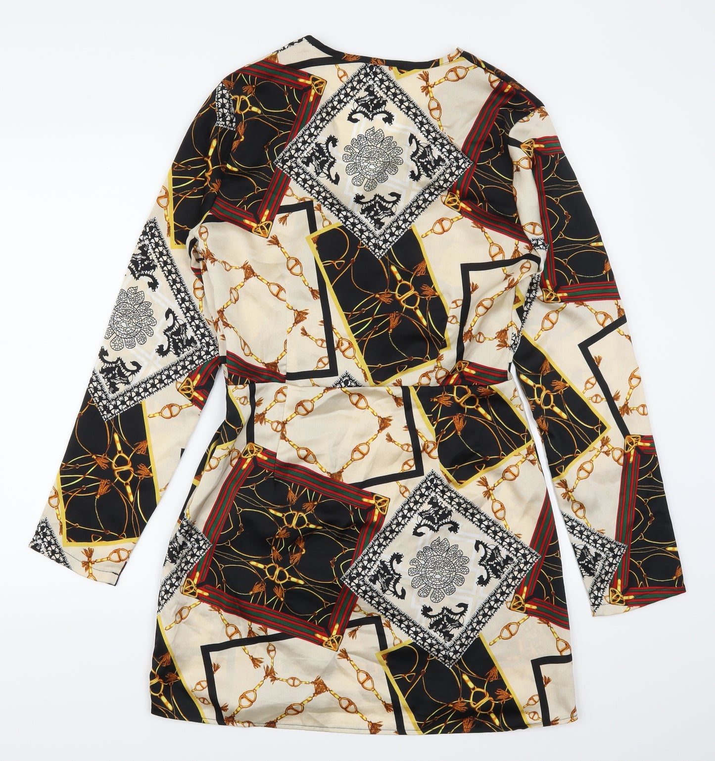 Pretty Little Thing  Womens Multicoloured Geometric  A-Line  Size 12