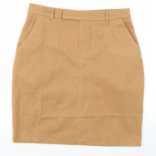 Preworn Womens Beige   Straight & Pencil Skirt Size 30 in