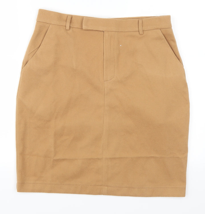 Preworn Womens Beige Straight & Pencil Skirt Size 30 in