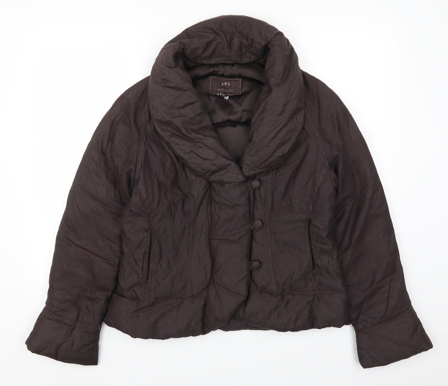 Per Una Womens Brown   Overcoat Coat Size M