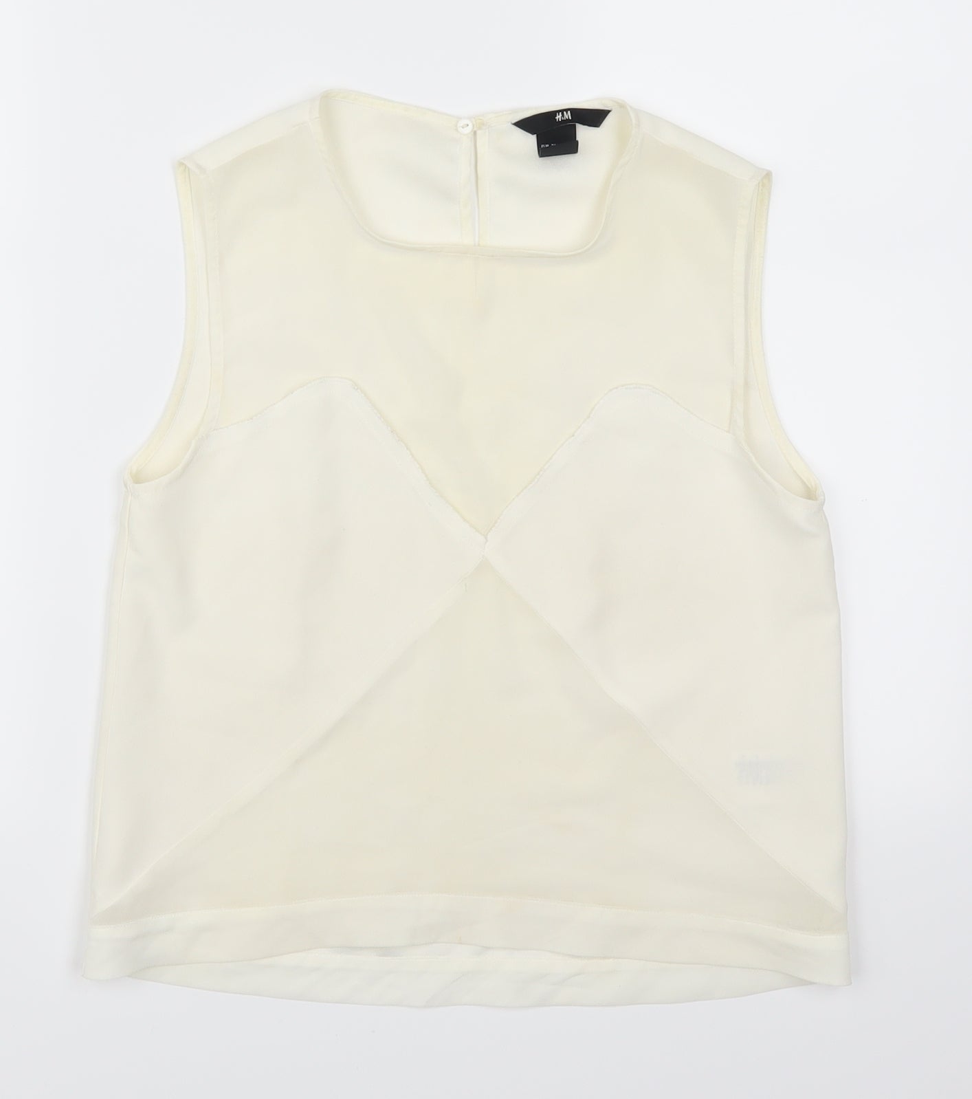 H&M Womens Beige   Basic T-Shirt Size 6